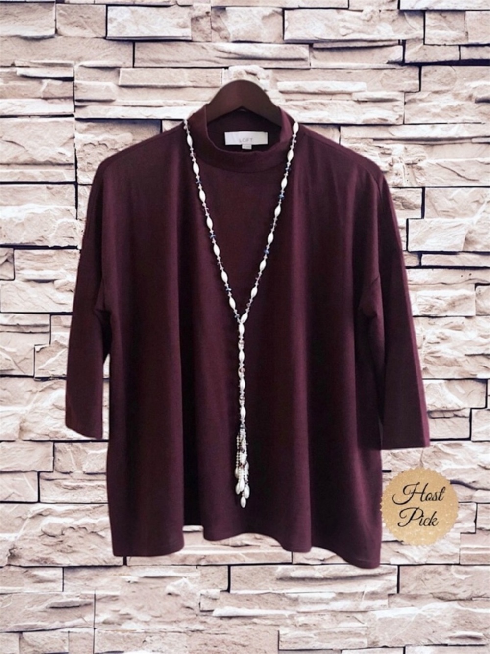 LOFT Mock Neck Swing Top